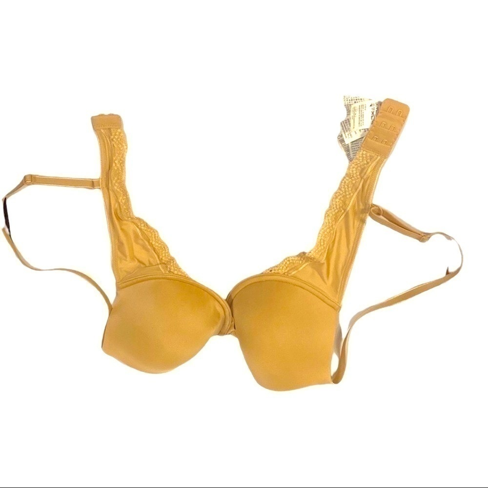 calvin Klein tan 36B padded bra with lace trim